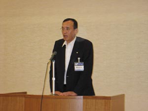 岡山のYEGの廣野会長挨拶