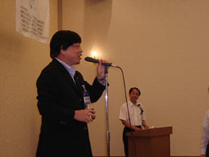 岡山YEG延原副会長による乾杯の挨拶