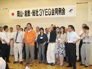 倉敷YEGによる朝市のPRタイム