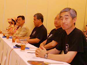 審査員の方々(一番手前は我らが青年部藤木副会長)