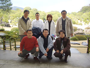 足立美術館にて記念撮影