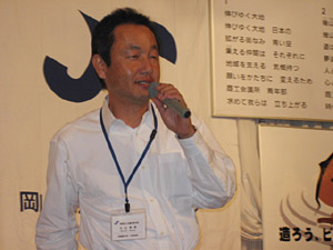倉敷YEGより「くらしき朝市三斎市」の案内 大山室長:「朝市は過去28回、一度も雨に降られていません。」