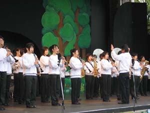倉敷中央高校のブラスバンド演奏