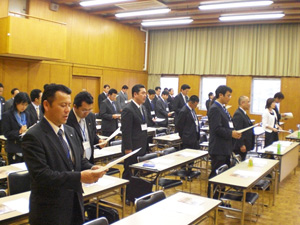 青年部の歌斉唱