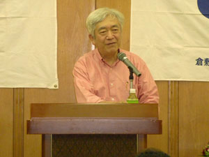 講師の倉敷商工会議所・大原謙一郎会頭