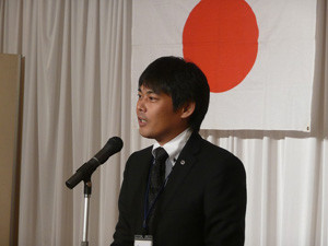 乾杯の御発声は上西直前会長